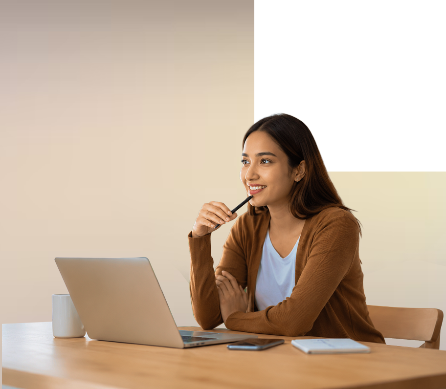 Student working